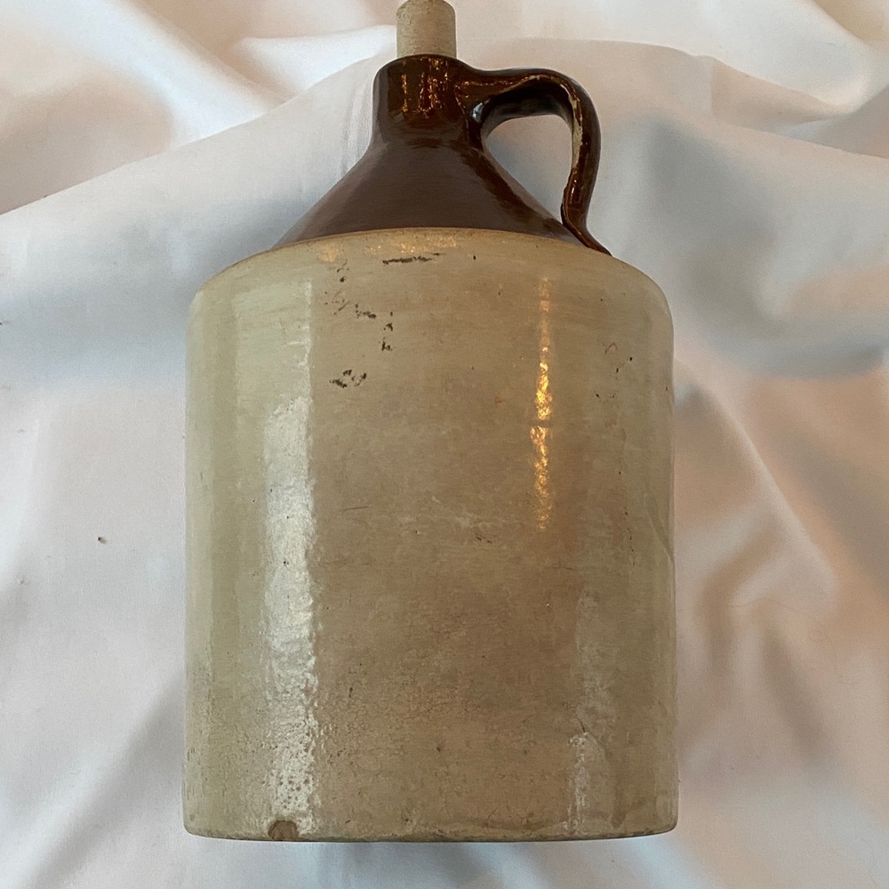 Whiskey/Moonshine Jug Stoneware Pottery Gallon Vintage